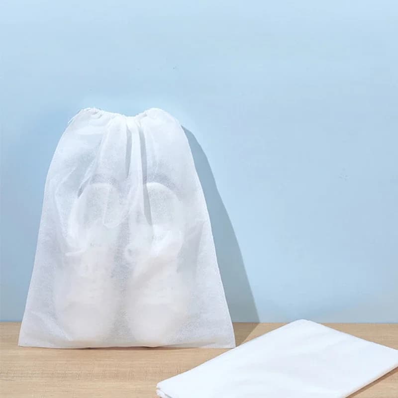 المحمولة الأحذية المنظم السفر حقيبة التخزين غير المنسوجة شفافة الرباط حقيبة البيئية الغبار أغطية الأحذية - 5