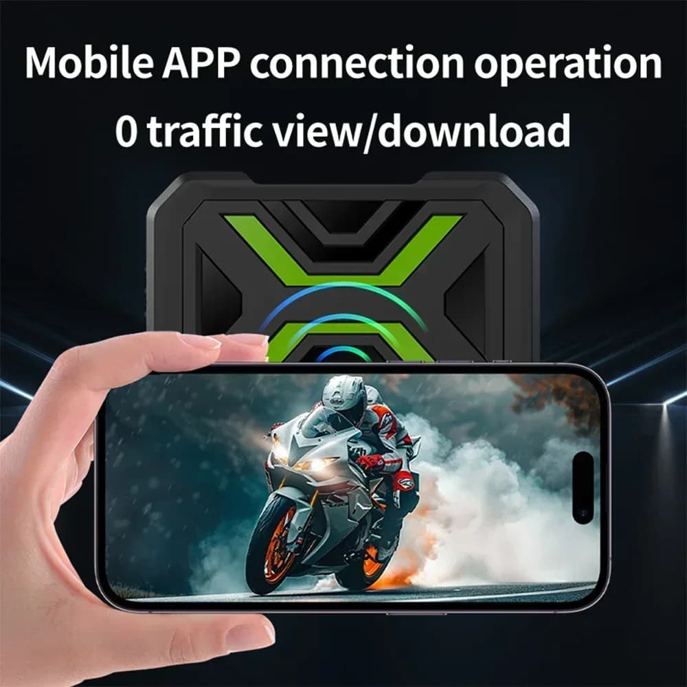 JIUYIN Motorcycle Dual 720p/1080P/2K DVR Waterproof Action Camera Recorder Front&Rearview Motorcycle Dash Cam WiFi Smart Connect - 5