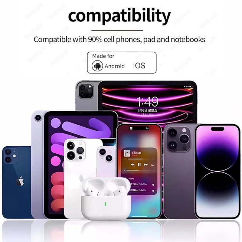 سماعات بلوتوث لاسلكية أصلية برو 5 TWS سماعات أذن صغيرة رياضية إلغاء الضوضاء سماعات رأس للألعاب لهواتف أبل آيفون - 6