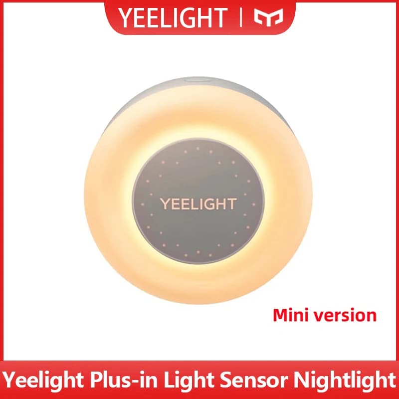 Yeelight Plug-in Light Sensor NightLight Mini Sensor Night Light Warm White 2700K Ultra Energy Efficient 0.25W 110-240V EU Plug