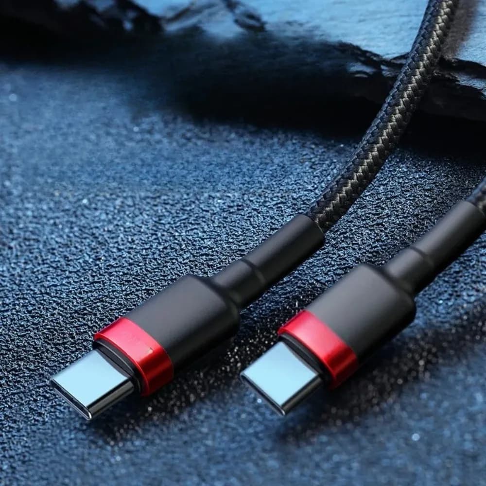 Baseus USB نوع C إلى USB C كابل آيفون 17 16 100 واط/5A PD شحن سريع شاحن الحبل لماك بوك Xiaomi سامسونج نوع C كابل - 3