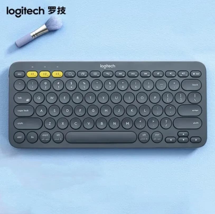 لوحة مفاتيح Logitech K380 لاسلكية، بلوتوث، شبكة حمراء، مناسبة للكمبيوتر اللوحي وiPad والمكتب