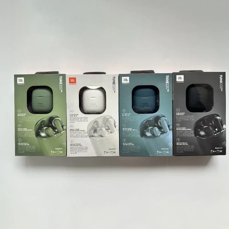 Original JBL Tune 220TWS Wireless Bluetooth Earphones Stereo Earbuds with Bass Sound, Noise Reduction Mic Headset JBL T220 tws - 3
