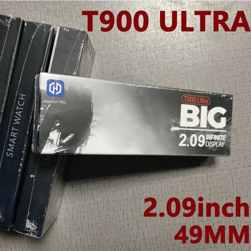 ساعة ذكية أصلية T900 Ultra كبيرة، شاشة 2.09 بوصة، مكالمات بلوتوث، سلسلة IWO 8، مناسبة للرجال والنساء، متوافقة مع IOS وأندرويد - 2