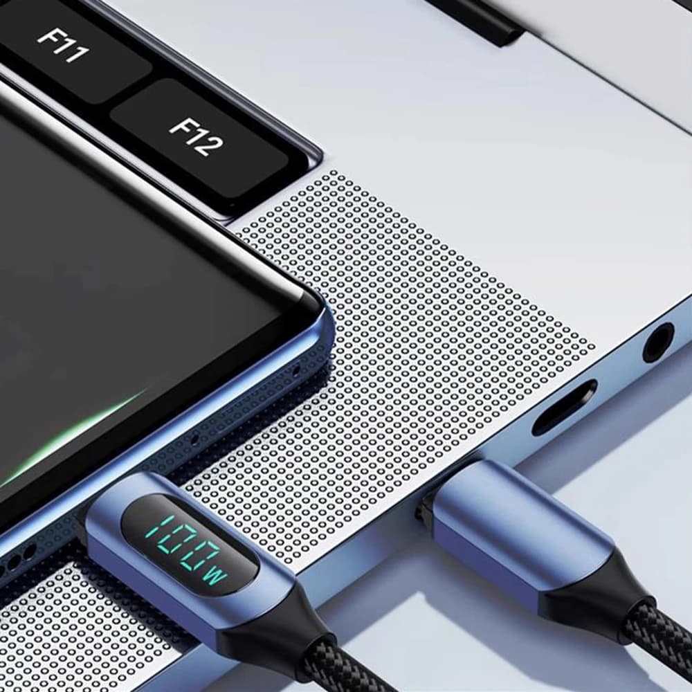 100 واط 1 متر/2 متر نوع C إلى نوع C PD شحن سريع شاحن سريع USB C إلى USB C كابل عرض ل Xiaomi POCO هواوي سلك بيانات - 4