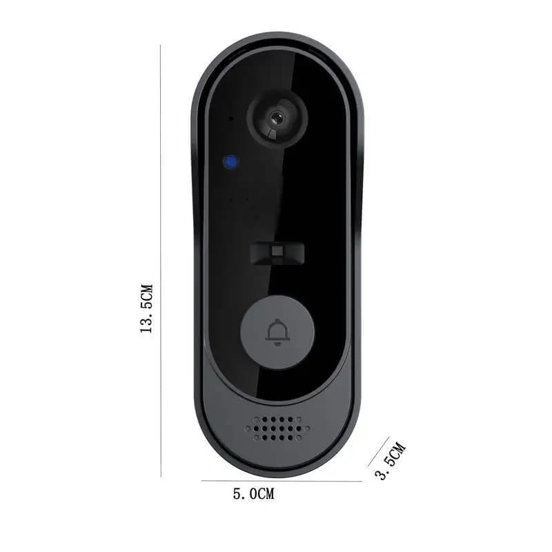 كاميرا جرس باب فيديو لاسلكي من Tuya WiFi، إنتركوم فيديو HD، حماية أمنية للمنزل الذكي مع رؤية ليلية للمكتب والمنزل - 3