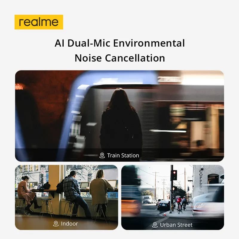 سماعات أذن realme Buds Clip OWS بمشبك أذن، إلغاء ضوضاء المكالمات بتقنية ENC، مترجم ذكي، بطارية تدوم حتى 36 ساعة، مقاومة للماء بمعيار IP55، بلوتوث 5.4 - 4