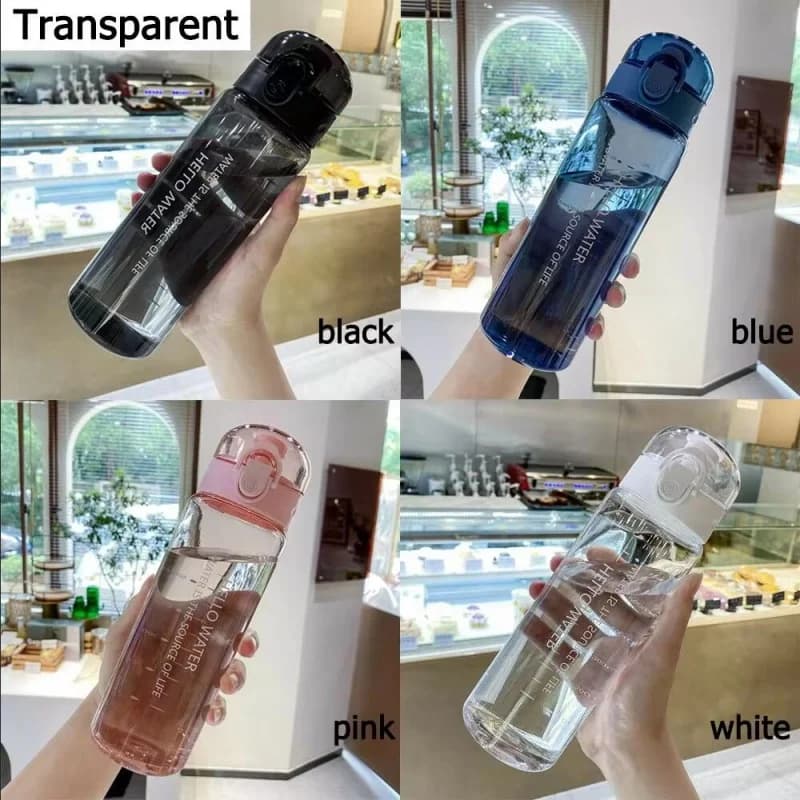 Sports Transparent Water Bottle 780ml Portable Gym Travel Clear Leakproof Drinking Bottle Frosted Bottle - 4