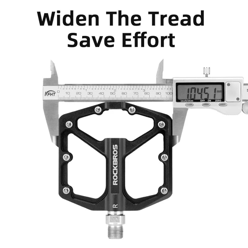 دواسات دراجات جبلية فائقة الخفة من ROCKBROS، محامل مختومة DU، دواسات من سبائك الألمنيوم وCRMO، غير قابلة للانزلاق، قطع غيار دراجات - 2