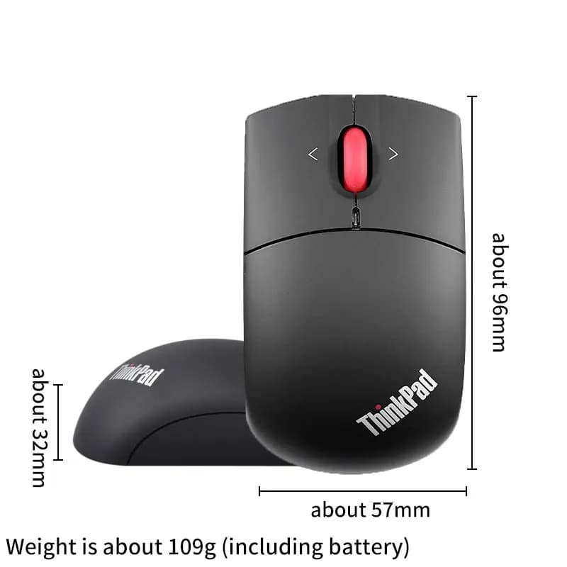 Lenovo ThinkPad Wireless Mouse Wireless Laser Mouse Computer Office Black Bluetooth Mouse - 5