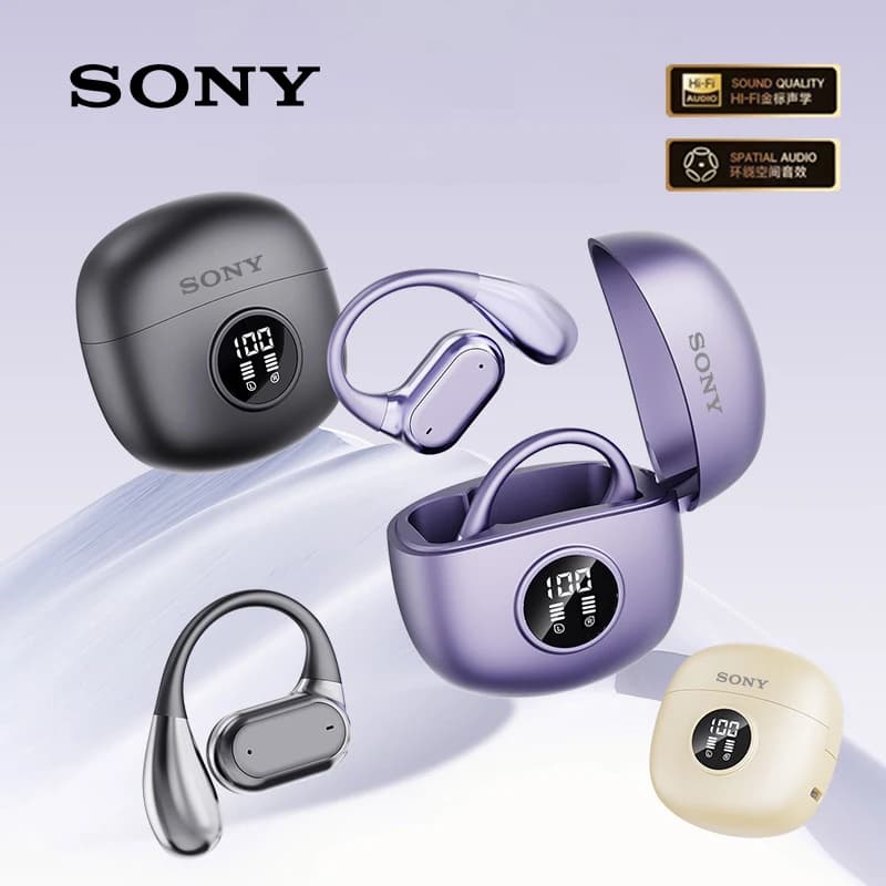 Original Sony Q17 pro Wireless Bluetooth Headphones Sports Open-Back Ear-Hook Style Hi-Fi Music Earphone with HD Call Mic
