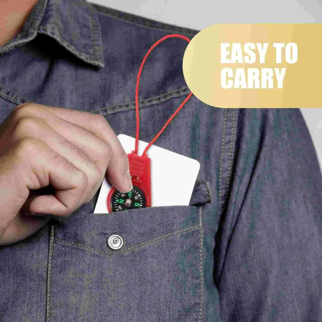 بوصلة صغيرة ABS التخييم التنزه جيب البوصلة قلادة المحمولة الملاحة تسلق ركوب الأطفال هدية في الهواء الطلق بقاء والعتاد - 4