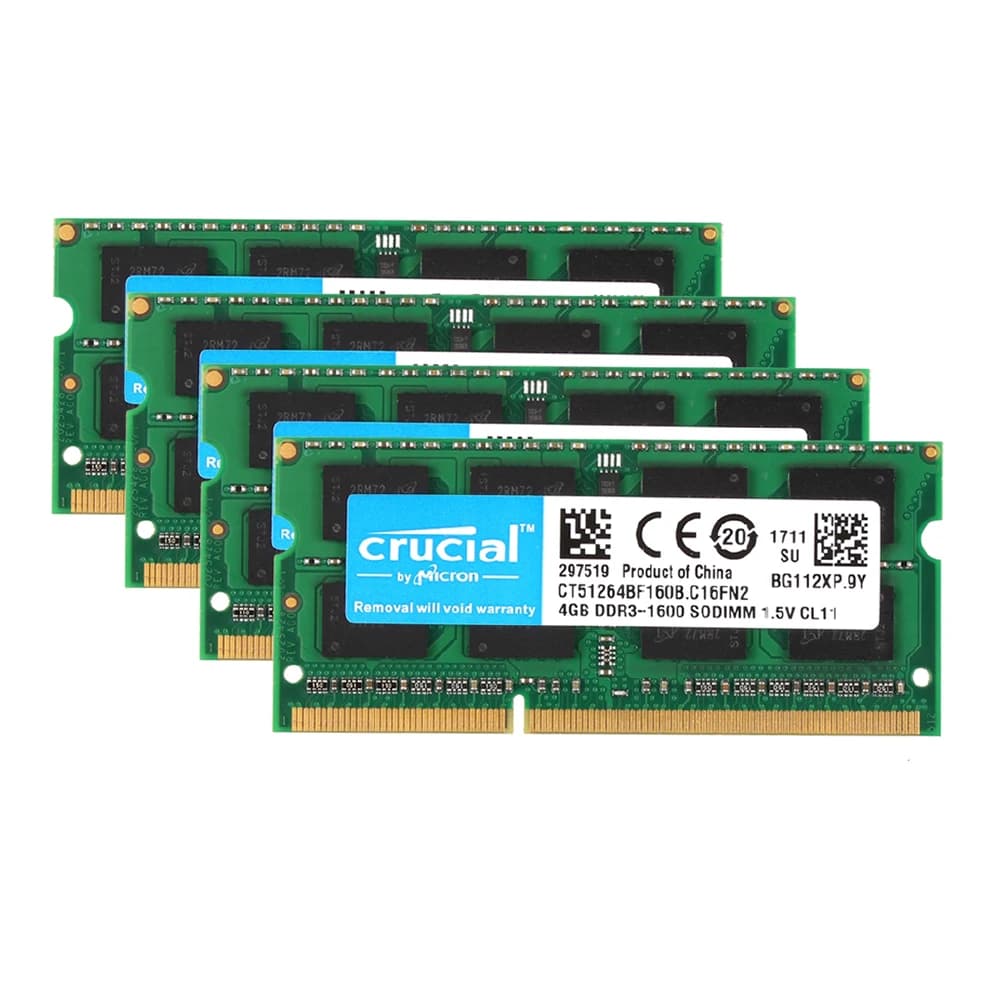 DDR3 Memory Crucial DDR3L RAM 4GB 8GB 16GB Laptop 1333mhz 1600Mhz PC3L 10600S 12800S 204Pin 1.35V SODIMM - 2