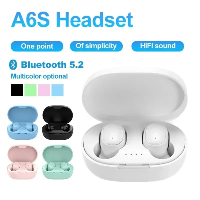 NEW A6S TWS Wireless Bluetooth Earphones sport Earbuds Fone Bluetooth Headset With Mic For Xiaomi Samsung Huawei smartphone - 2