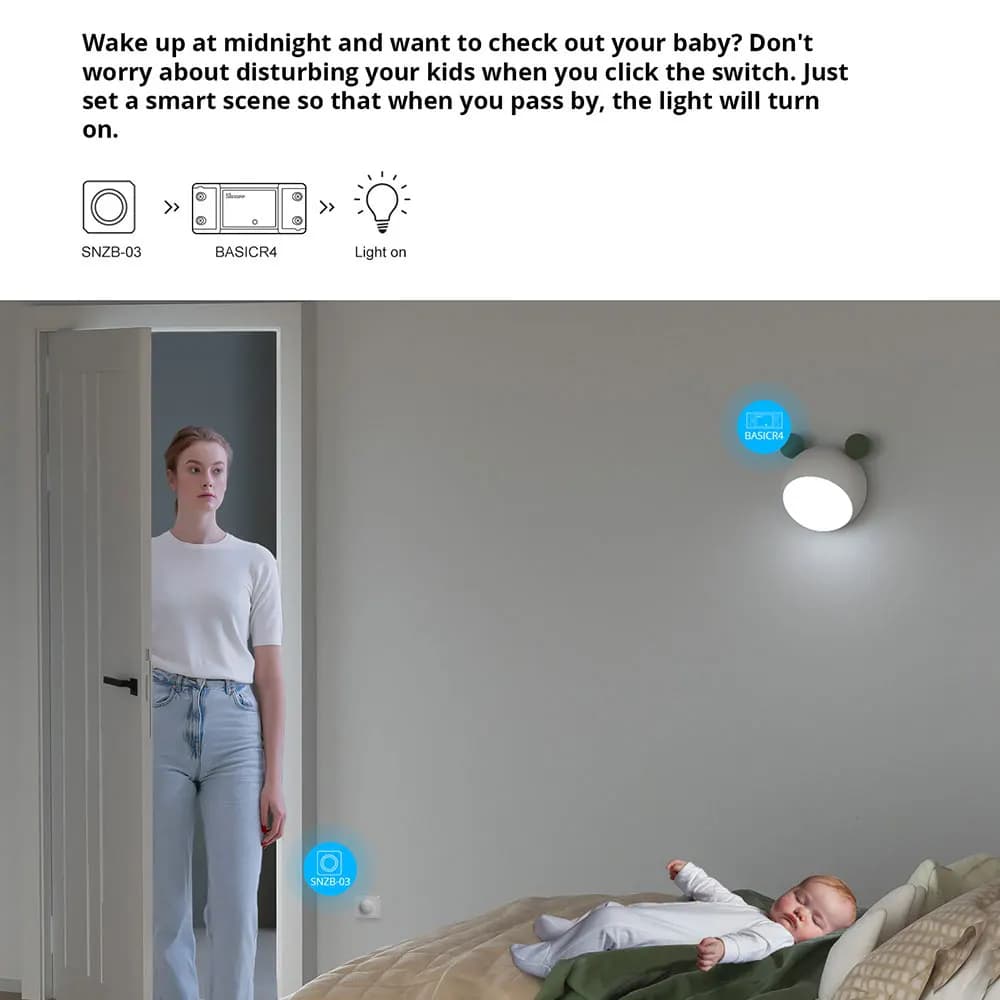 سونوف Basic R4 واي فاي DIY قاطع مفتاح ذكي تحكم عن بعد منزل ذكي تحكم عبر تطبيق eWeLink يعمل مع أليكسا جوجل هوم - 4