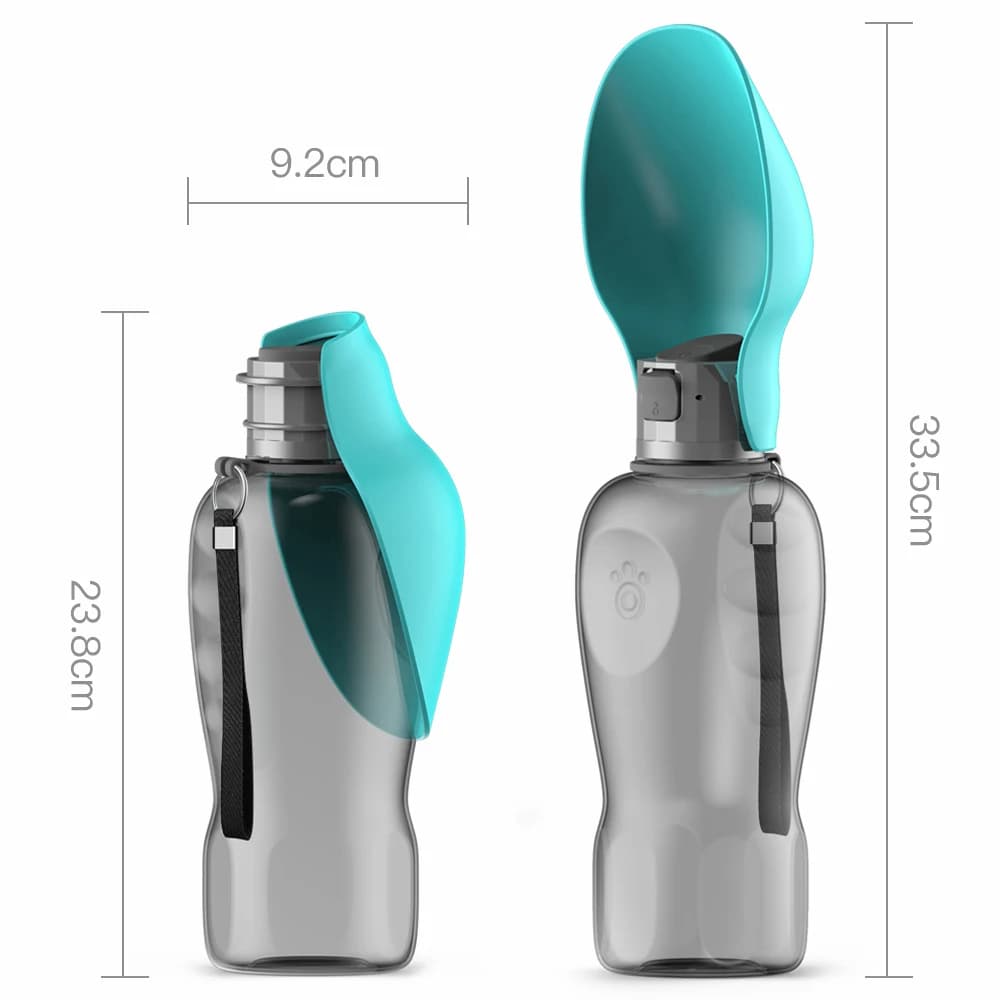 800ML Large Dog Water Bottle Dispenser For Small Big Dogs Portable Travel Pet Drinking Bowls Bulldog Labrador Feeder Supplies - 2