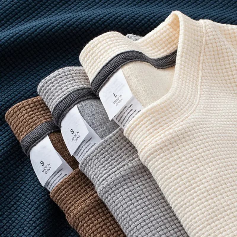 تي شيرت وافل قصير الأكمام، للرجال والنساء، صيفي، ياباني، رقبة دائرية، نصف كم، فضفاض، كاجوال، بلون سادة - 3