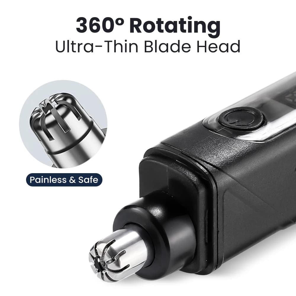 ماكينة تشذيب شعر الأنف القابلة لإعادة الشحن للرجال - مزيل شعر الوجه، أداة تهذيب محمولة - 3