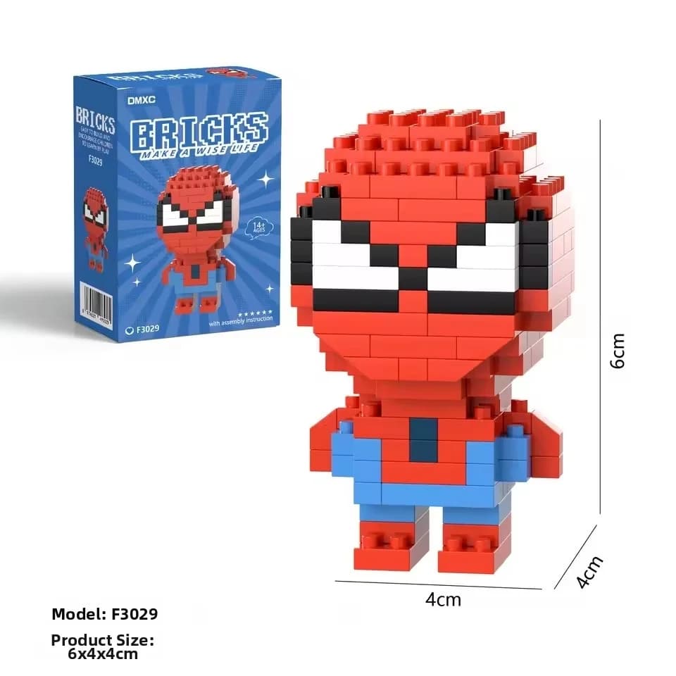 Superhero character building blocks set-Batman Spider-Man Hulk Venom Deadpool suitable for children Creative toy gift. - 4