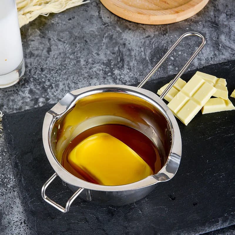 Stainless Steel Candle Wax Melting Boiler Pot with Heat Resistant Handle for Melting Chocolate Candy and Candle Making Supplies - 4