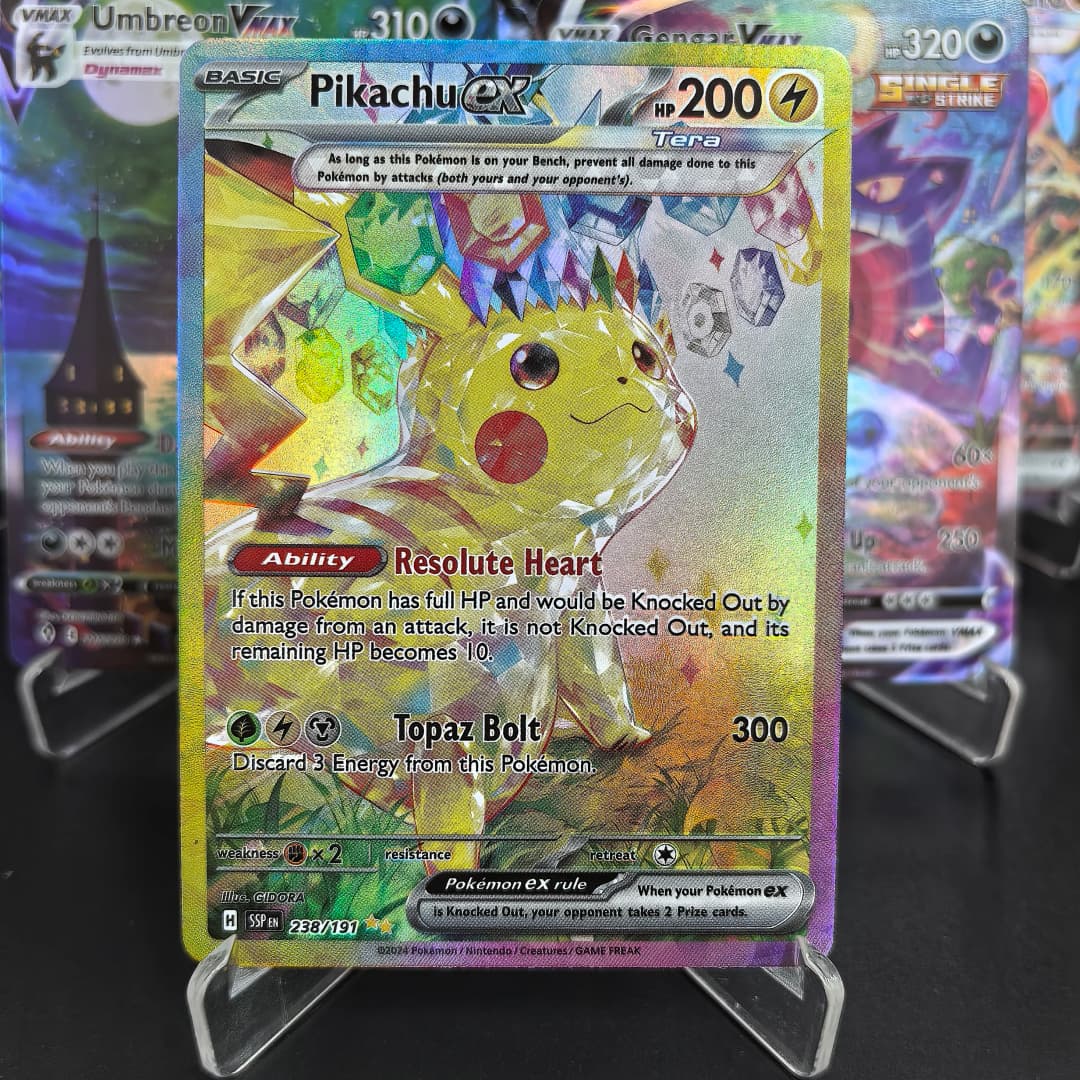 PTCG Pokemon Collection Cards Pikachu Umbreon Gengar Latias GX EX V MAX RARE Self Made Single Cards Classic Game Anime Card Gift - 6