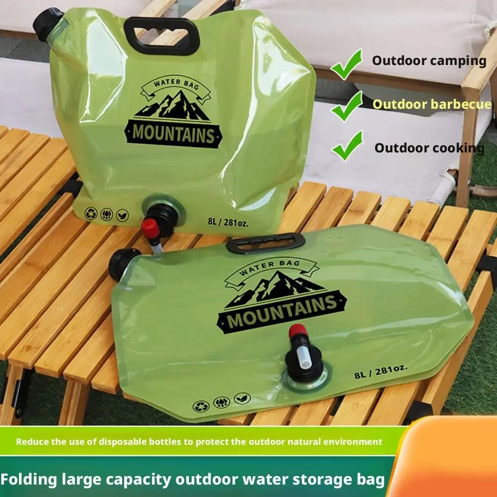 5L/10L Collapsible Water Container Water Storage Jug Bag for Outdoor Camping Hiking Emergency Survival - 3