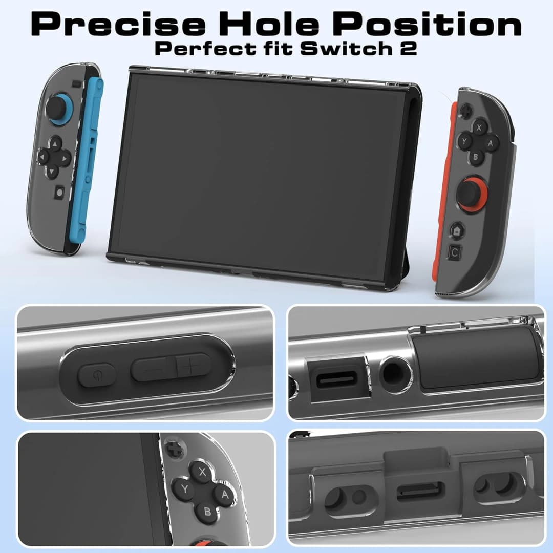 PC +TPU Soft Split Protective Case for Nintendo Switch 2 Joystick Controller Clear Cover Skin Protector for Switch 2 Accessories - 4