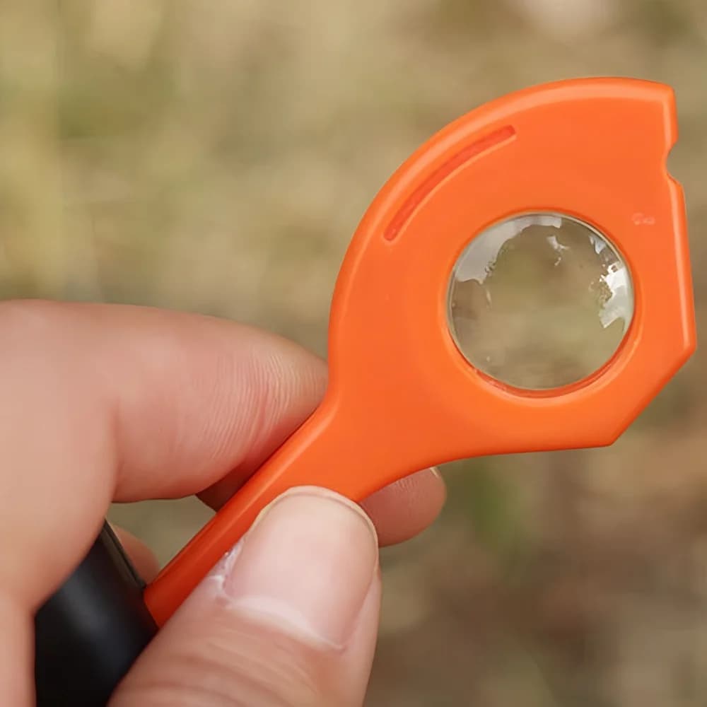 صفارة طوارئ 7 في 1 مع بوصلة صغيرة للتنزه والتخييم والقوارب - صفارة أمان عالية الصوت - 5