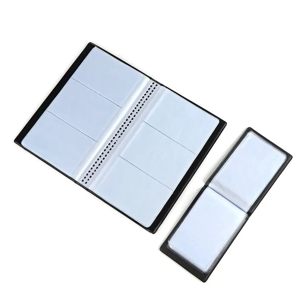 مجموعة بطاقات جلدية، ألبوم حامل بطاقات، كتب لـ 40/120/180/240/300 بطاقة ائتمان وبطاقة هوية، حاوية محفظة - 2