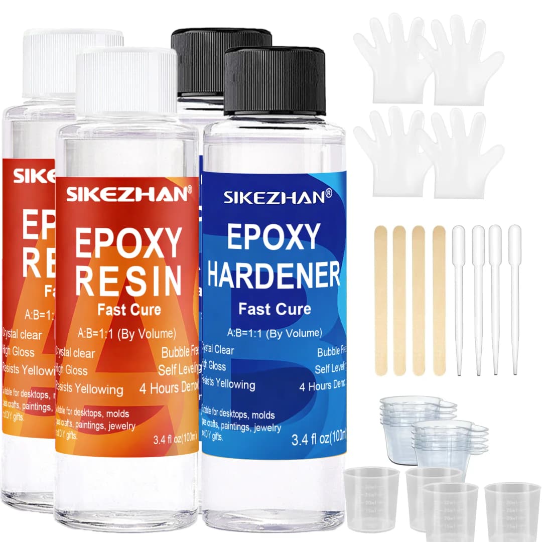 Clear Epoxy Resin AB Glue Hardener Adhesive Kit Super Glue Crystal High Adhesive for DIY Jewelry Crafts Casting Quick Curing