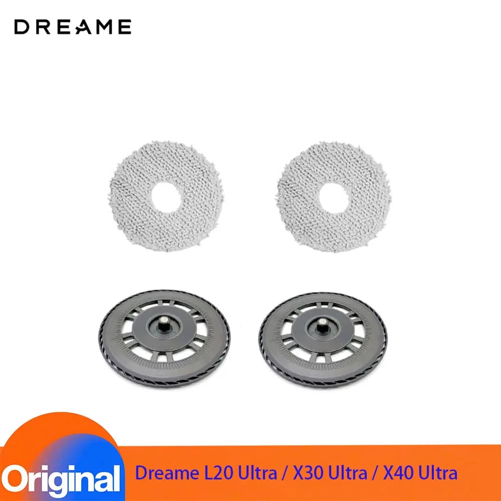 وسادات ممسحة روبوت أصلية من Dreame L10s Pro Ultra Heat/L10s Ultra Gen2/X40 Ultra/X40 Master/L40 Ultra/L20Ultra/X30 Ultra مع حامل