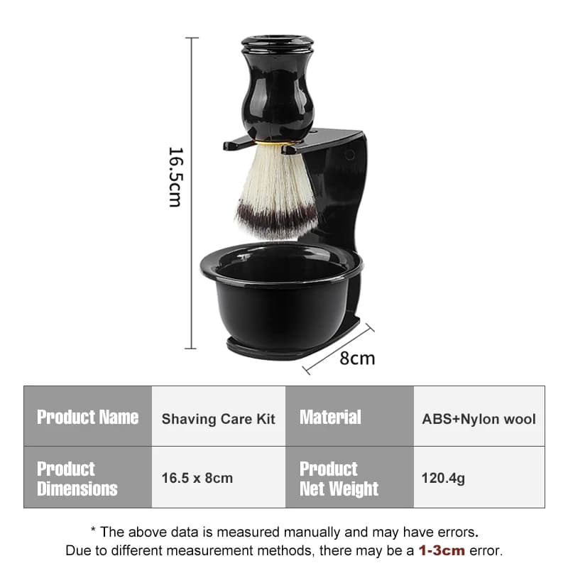 1/2/3Pcs Professional Shaving Brush Set 3-in-1 Shave Kits, Shaving Bowl and Shaving Stand, Father's Day Men's Gift Kit - 6