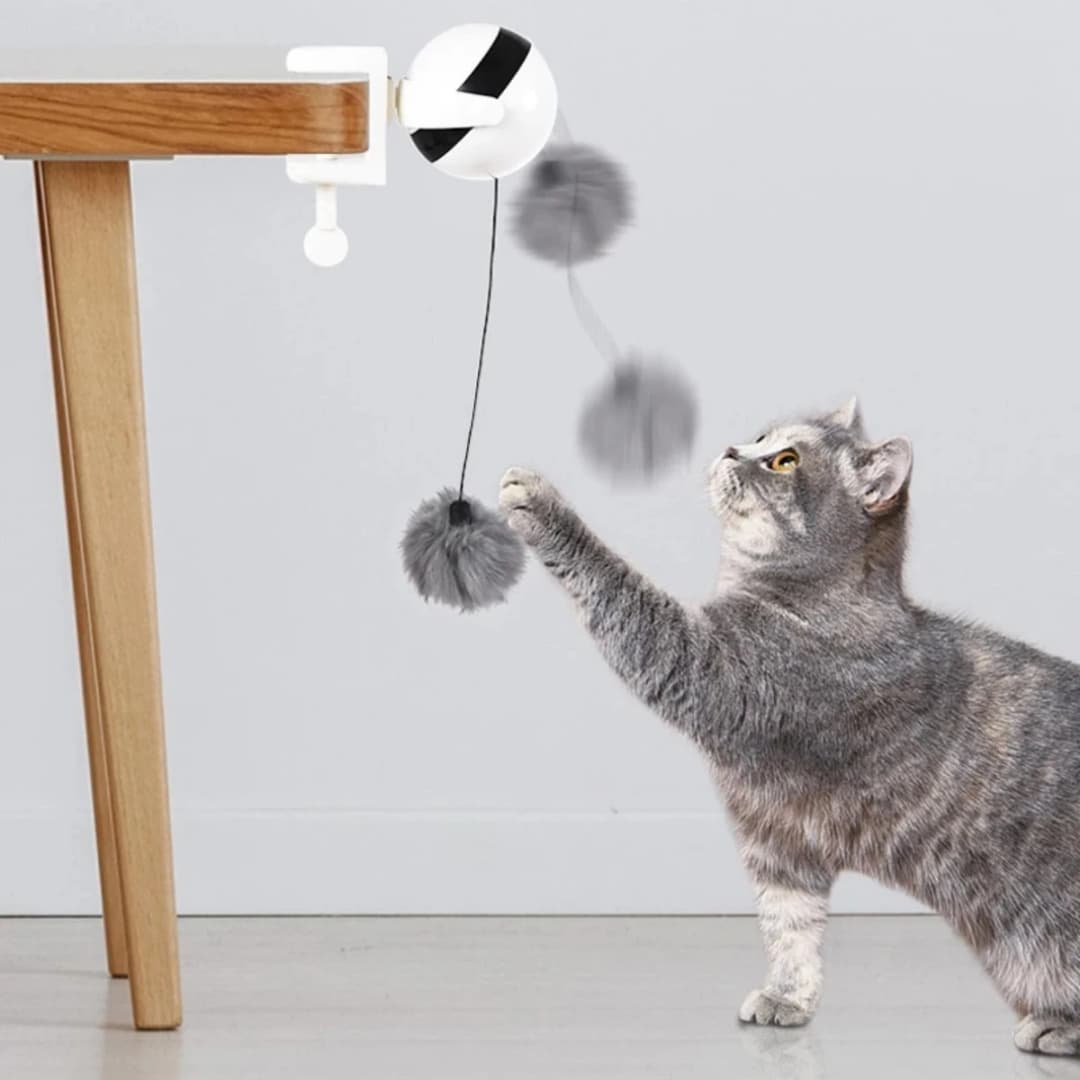 1Pc Fun Lifting Ball Electric Motion Cat Toy With Automatic Retractable Cat Teasing Ball Rotating Interactive Puzzle Pet Toys - 5
