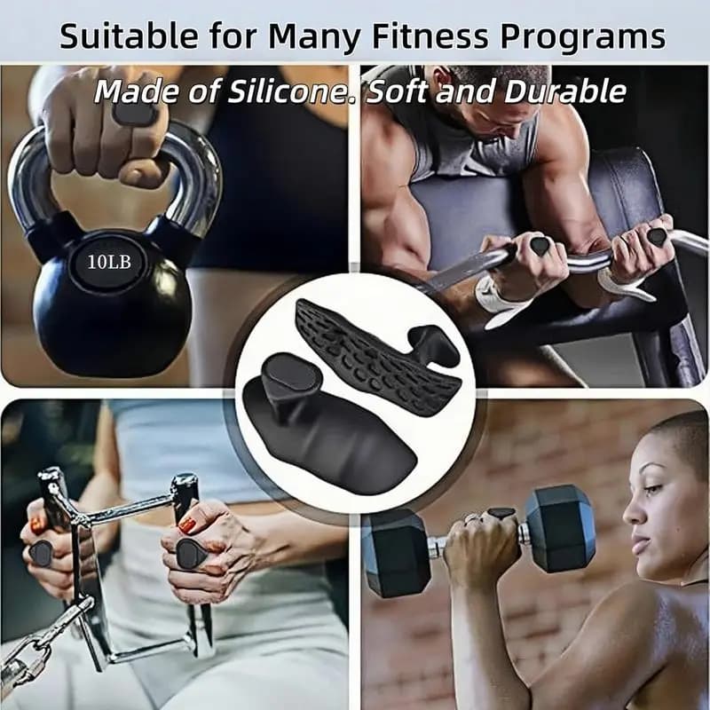 Non Slip Fitness Gloves with Palm Protection Silicone Palm Grips Ergonomic Fitness Palm Guard for Dumbbell Weightlifting Gym - 5