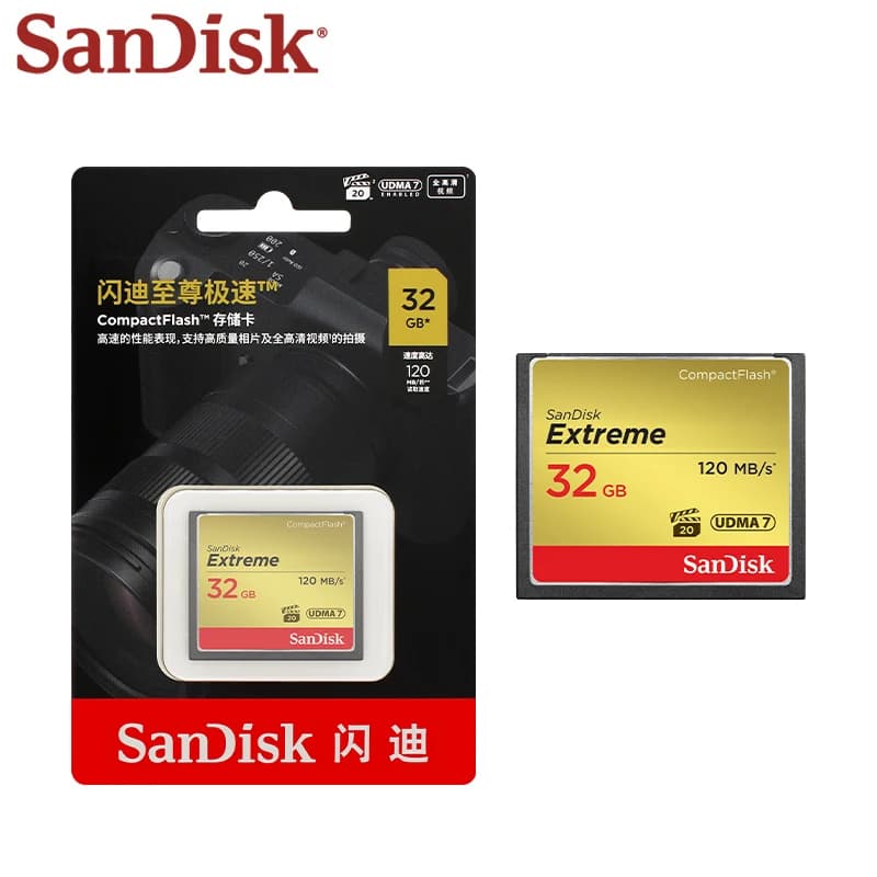 Sandisk CF120M Extreme CF Card 120MB/S Compact Flash 120MB/S 32GB 64GB 128GB Memory Card For camera - 6