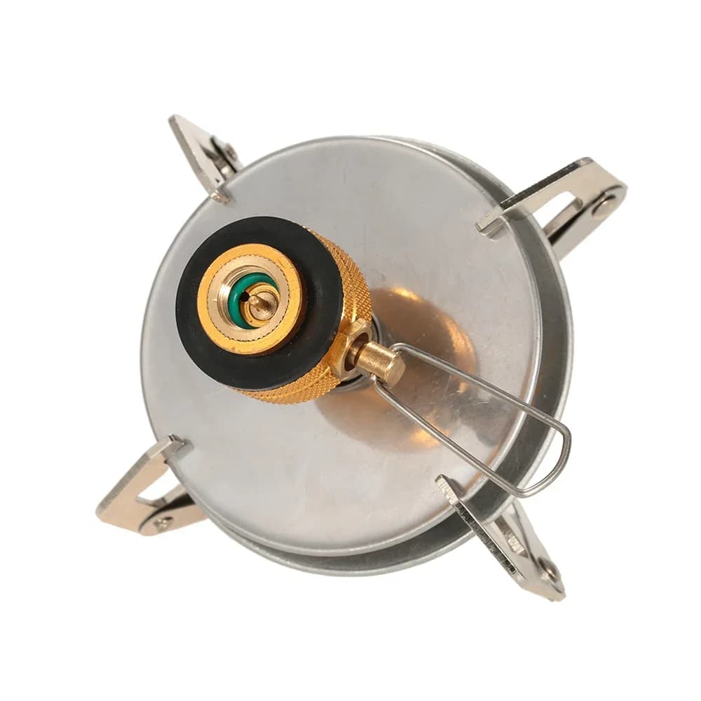 موقد غاز خفيف ومحمول للتخييم - مثالي للمشي لمسافات طويلة والنزهات والطبخ في الهواء الطلق - 4