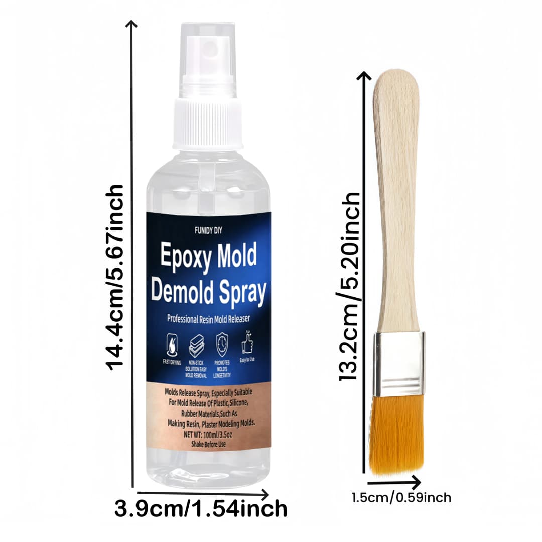 epoxy mold demold spray - Resin & Epoxy Release Agent for Smooth Mold Removal with Ease, Universal Use on Almost All Molds - 2