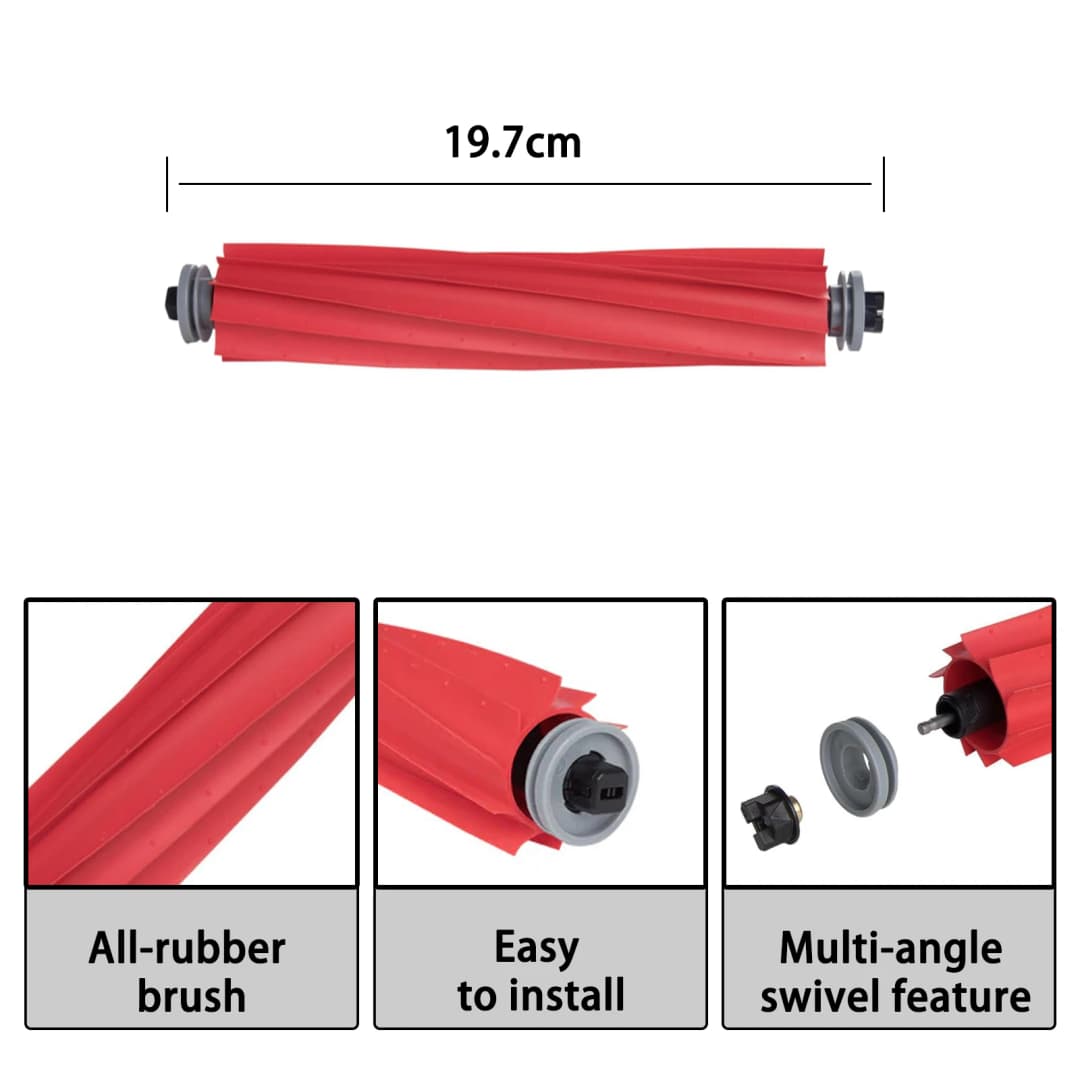 Roborock Rubber Main Brush Replacement Q Revo Series, S7 Max Ultra, QV 35A, Q7 Series Robot Vacuum - 5