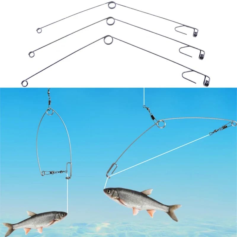 أداة تقسيم خيط الصيد مع خطافات مزدوجة مقاومة للصدأ، ملحق صيد للصيد الخارجي