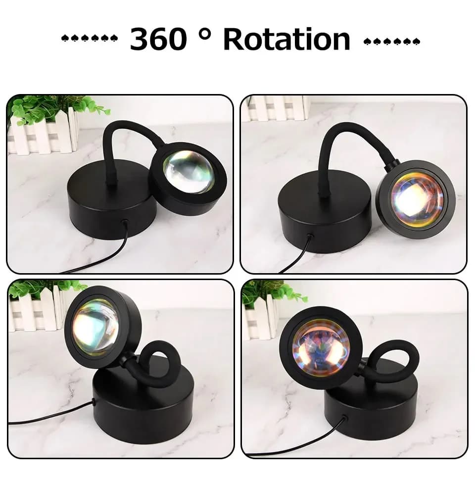 USB 5V Tuya Smart Sunset Lamp Night Light Sunset Projector Smart Life APP Remote Led Lights Room Decoration Photography  Gift - 6
