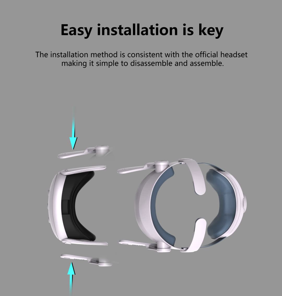 حزام النخبة القابل للاستبدال لسماعات Meta Quest 3 VR لتحسين الراحة وحزام الرأس القابل للتعديل لخوذة ملحقات Meta Quest 3 - 4