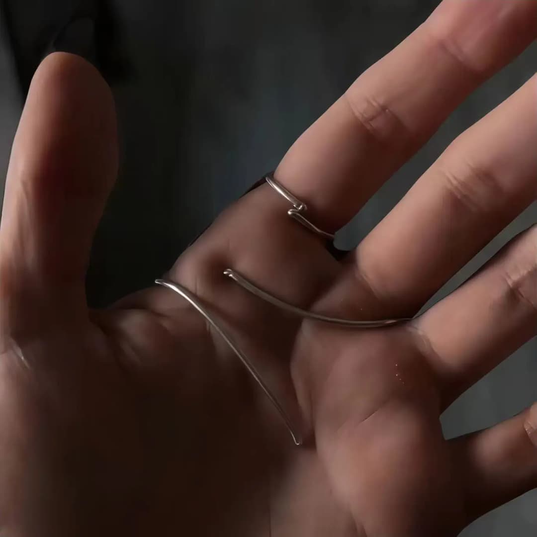 Artistic Irregular Pleated Knuckle Ring Minimalist Niche Design Exquisite Unique Finger Ring - 4