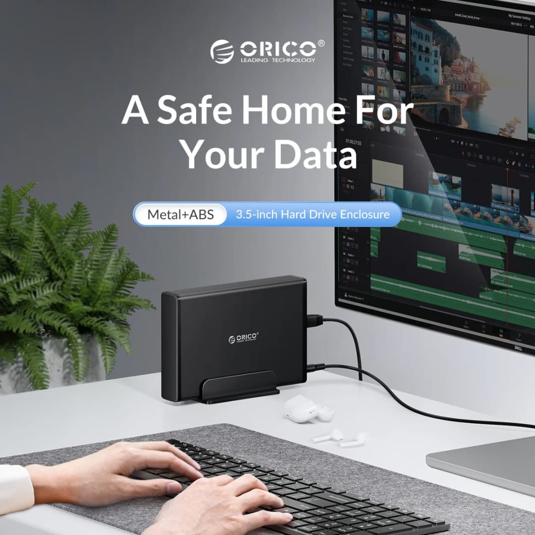 علبة أقراص صلبة ORICO 3.5 بوصة Type-C وUSB3.0 مع غلاف خارجي SATA إلى USB 3.1 لقارئ الأقراص الصلبة الخارجية 2.5/3.5 بوصة - 2