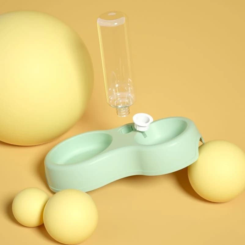 Hot cat bowl Dog bowl automatic drinking and feeding one double bowl cat food bowl drinking bowl pet supplies - 3