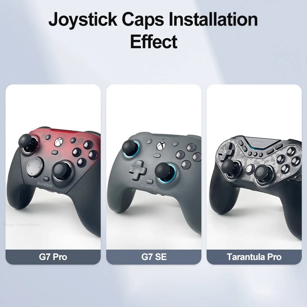 GameSir Joystick Caps for G7 Pro Super Nova Gamepad Accessories 3 Pairs Personalized Caps Smooth Steel Ring Control Experience - 3