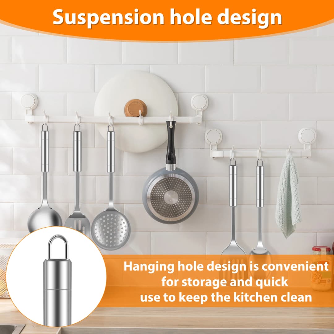 5Pcs Cooking Utensil Set, 11 PCS Stainless Steel Kitchen Utensil Set, Nonstick Kitchen Spoons Spatula Cookware Set - 3