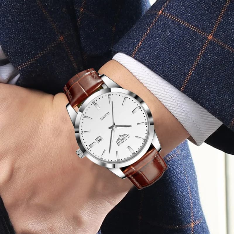LIGE Man Watch Fashion Leather Strap Mens Watches Military Sport Waterproof Calendar Quartz Wristwatches Male Clock Reloj Hombre - 5