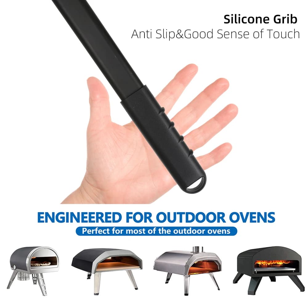 7 8 9 10 بوصة طويلة بيتزا قشر قابل للتعديل تحول مجرفة ملعقة الخبز أداة أواني المطبخ غير لاصقة بيتزا كبيرة تيرنر للفرن - 5