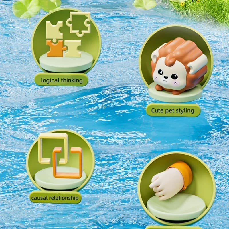 ألعاب حيوانات مونتيسوري المنبثقة وعلب التعلم - تعزيز المنطق والمهارات الحركية، مناسبة كهدايا أعياد ميلاد الأطفال - 4