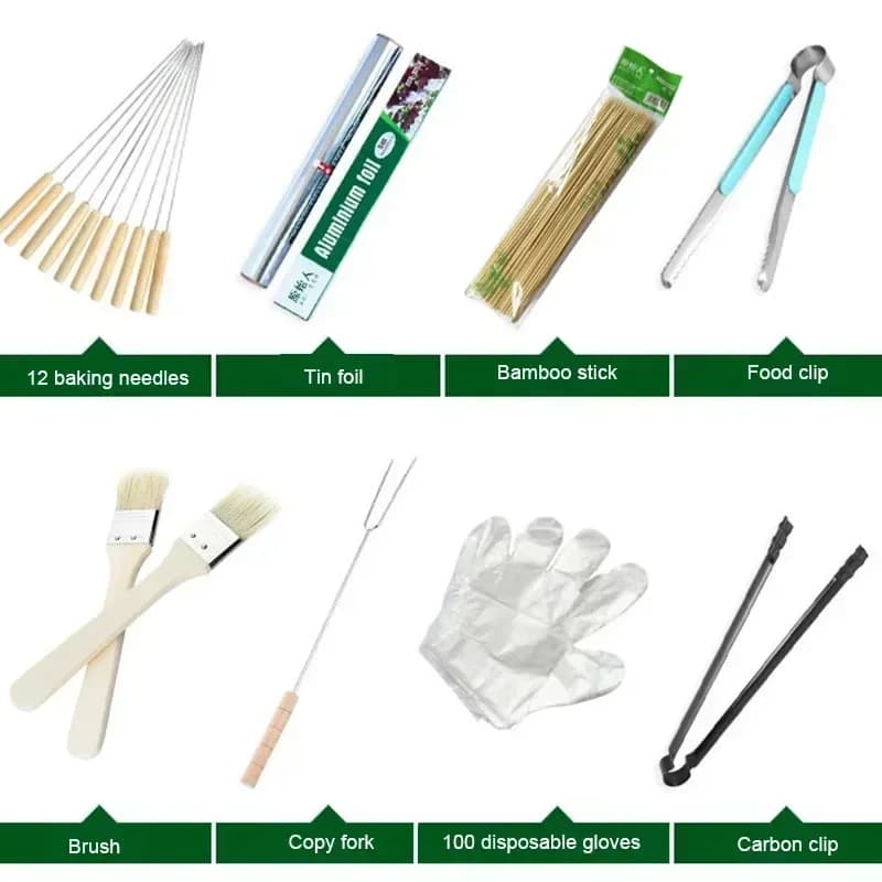 جديد كبير شواء شواية باربيكيو للطي المحمولة الفحم في الهواء الطلق التخييم نزهة الموقد طوي الفحم التخييم فرن الشواء - 3